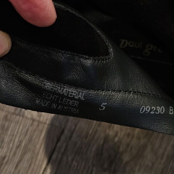 PAUL GREEN Boots Booties Austria NORA Black Suede Med Heel Ankle Size 5 - Picture 8 of 11